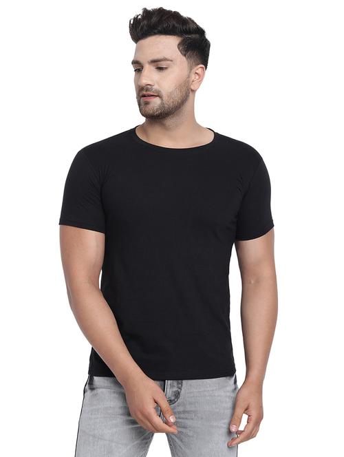 black solid t-shirt - 17896059 - Standard Image - 0