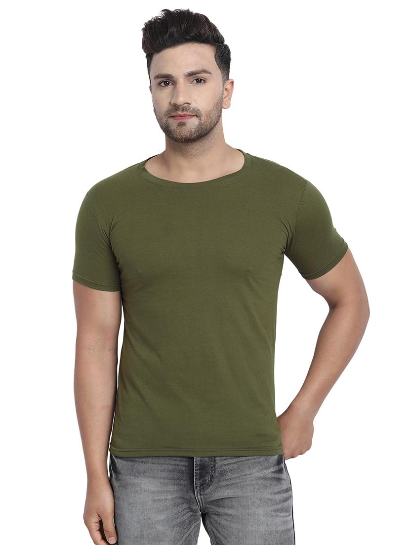 olive green solid t-shirt - 17896061 - Zoom Image - 0