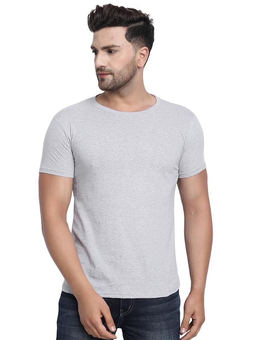 grey solid t-shirt  - 17896063 -  Zoom Image - 0