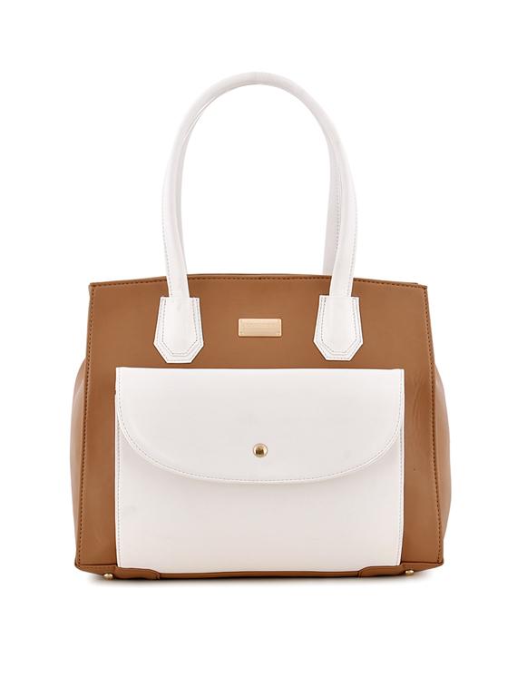 brown leatherette (pu) regular handbag - 17896318 - Zoom Image - 0