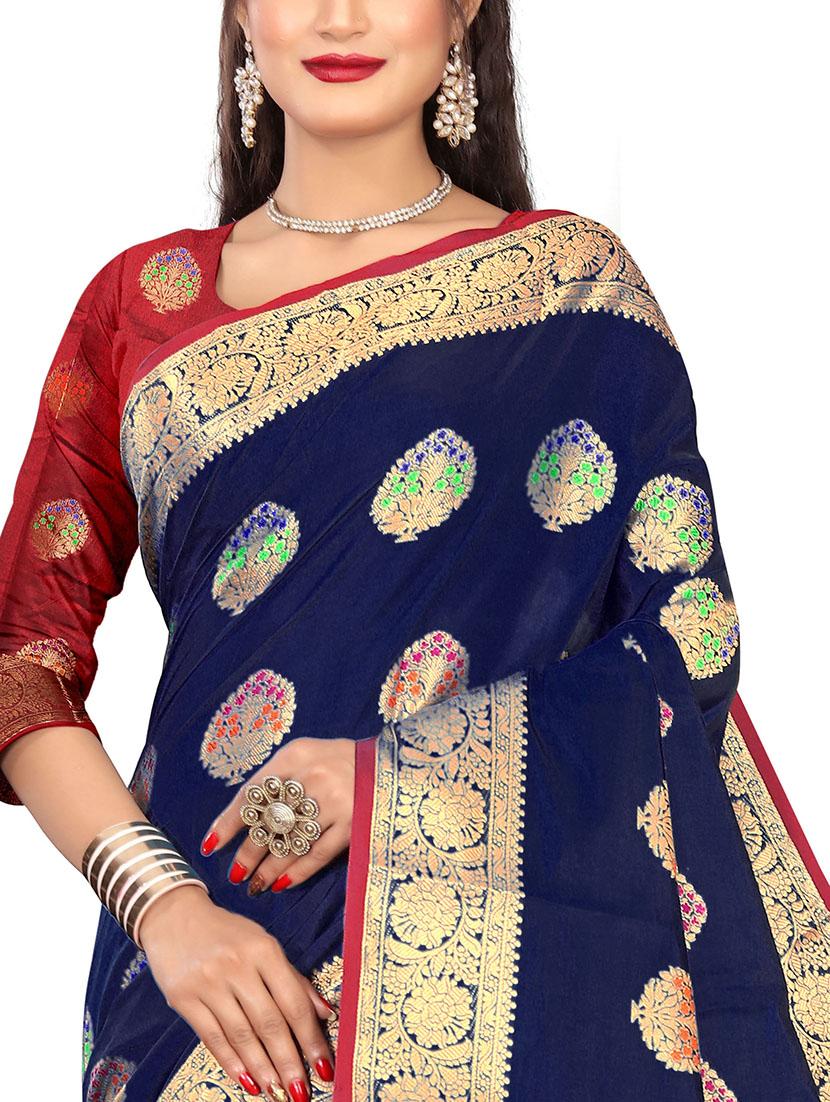 ethnic motifs kanjivaram saree - 17897431 - Standard Image - 3