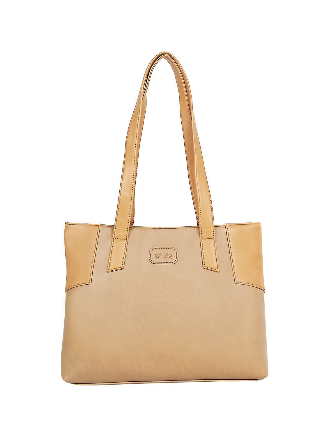 brown leatherette (pu) regular tote