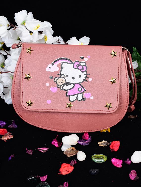 pink leatherette (pu) sling bag - 17900155 - Standard Image - 5