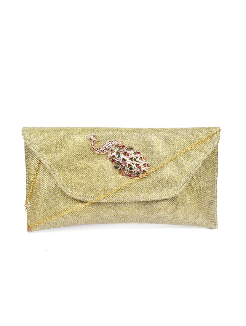 gold leatherette (pu) sling bag - 17900157 -  Zoom Image - 0