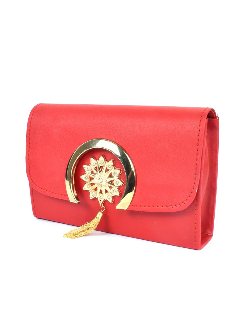 red leatherette (pu) sling bag - 17900162 - Standard Image - 3