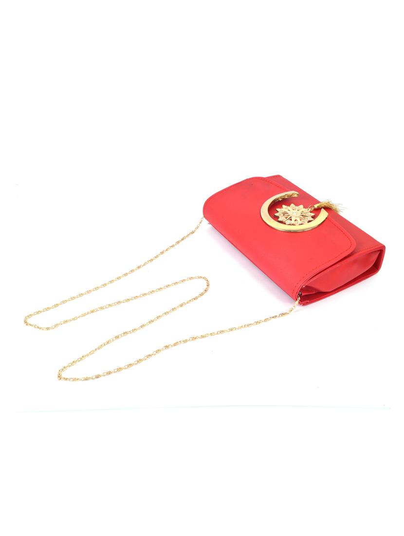 red leatherette (pu) sling bag - 17900162 - Standard Image - 5