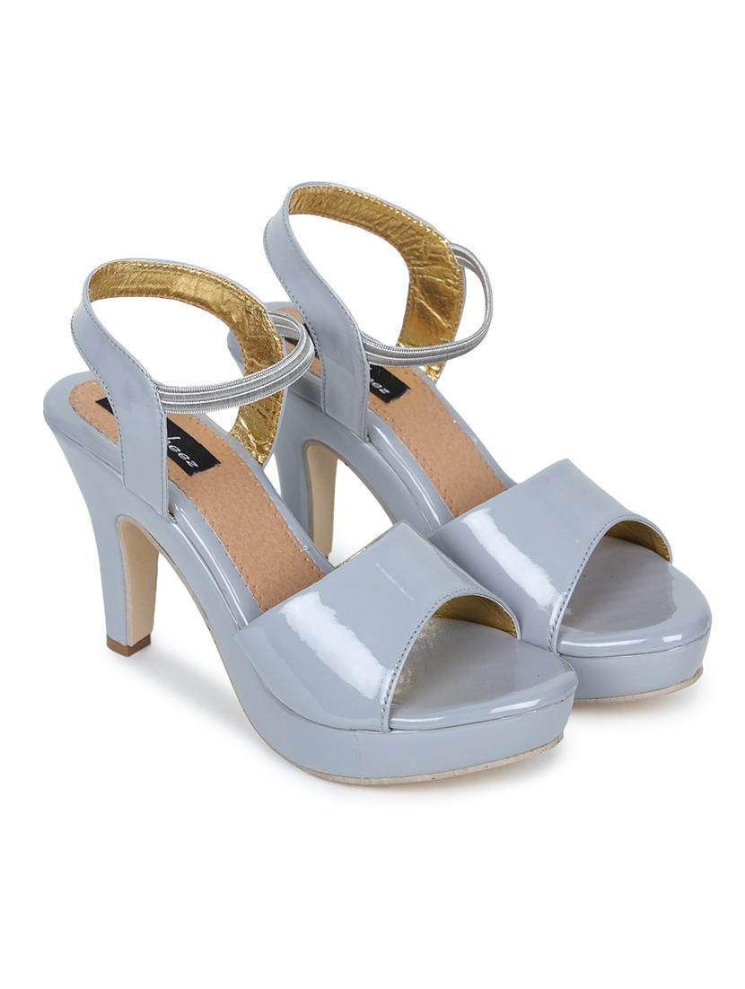 grey synthetic back strap sandals - 17900195 -  Zoom Image - 0