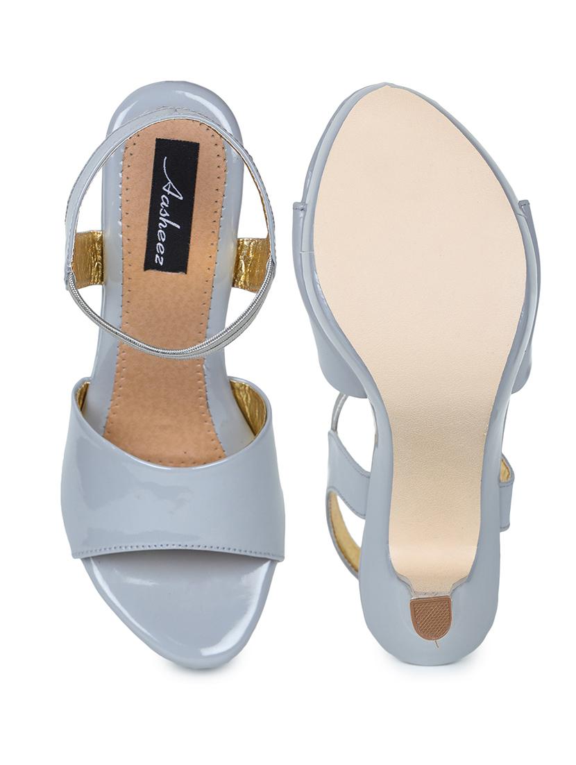 grey synthetic back strap sandals - 17900195 - Standard Image - 3