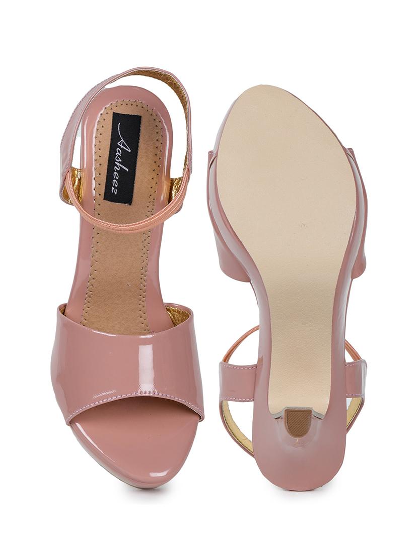pink synthetic back strap sandals - 17900196 - Standard Image - 3