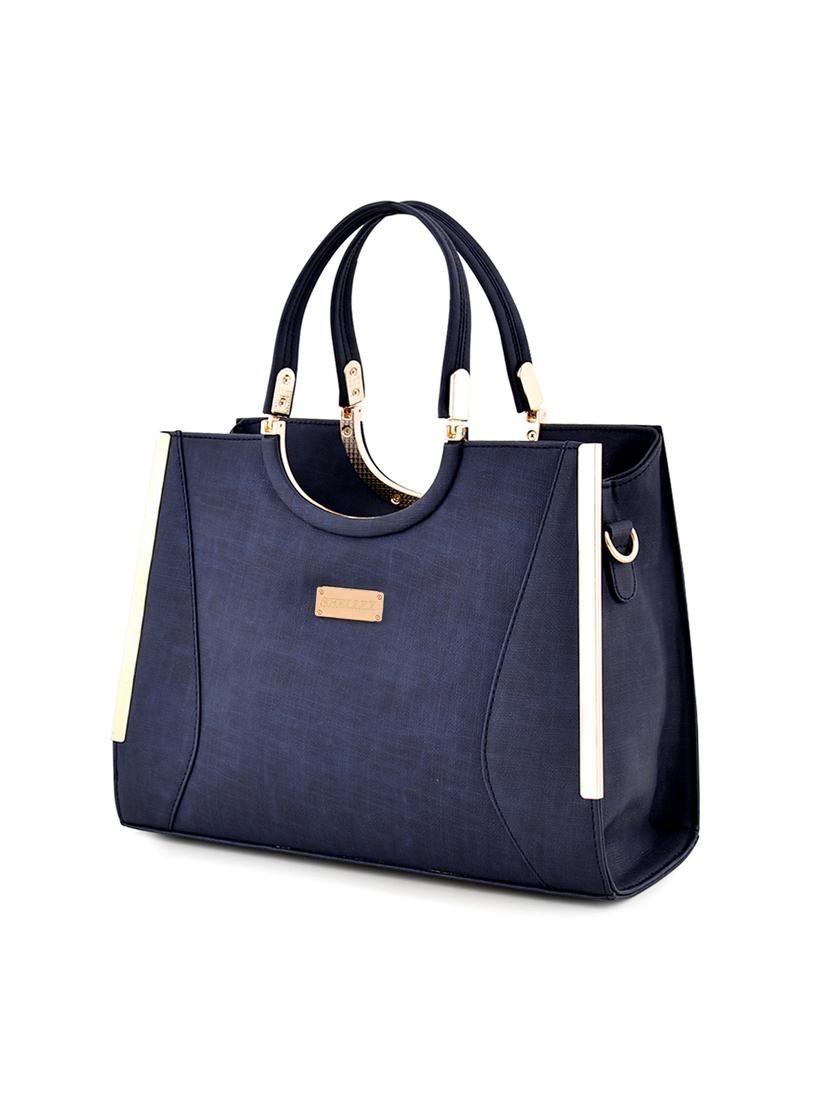blue leatherette (pu) handbag - 17900266 - Standard Image - 3