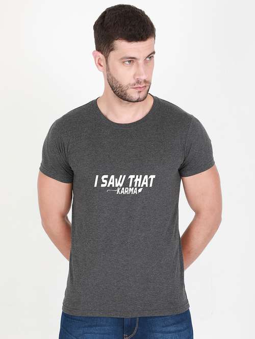 grey printed t-shirt - 17902016 -  Standard Image - 0