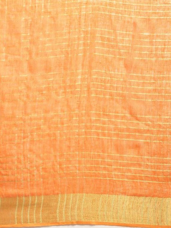 checkered woven saree with blouse - 17902864 - Standard Image - 3