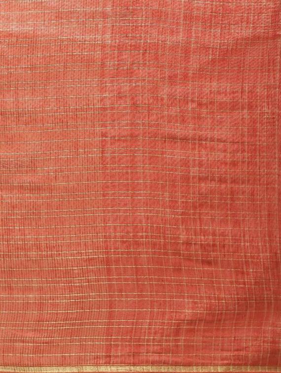 checkered woven saree with blouse - 17902865 - Standard Image - 3