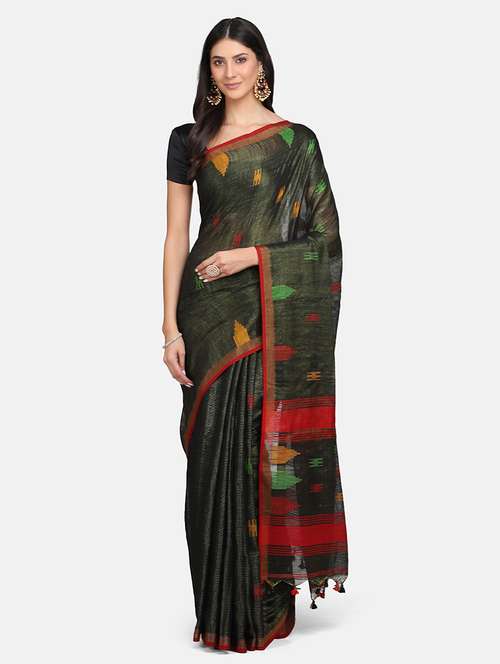 self design woven saree with blouse - 17902949 - Standard Image - 0