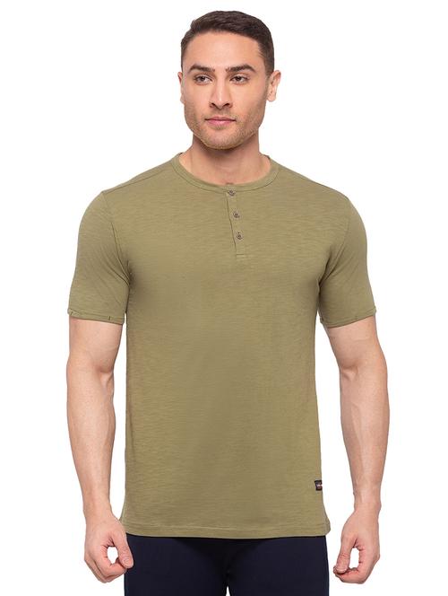 olive melange t-shirt - 17904857 - Standard Image - 0