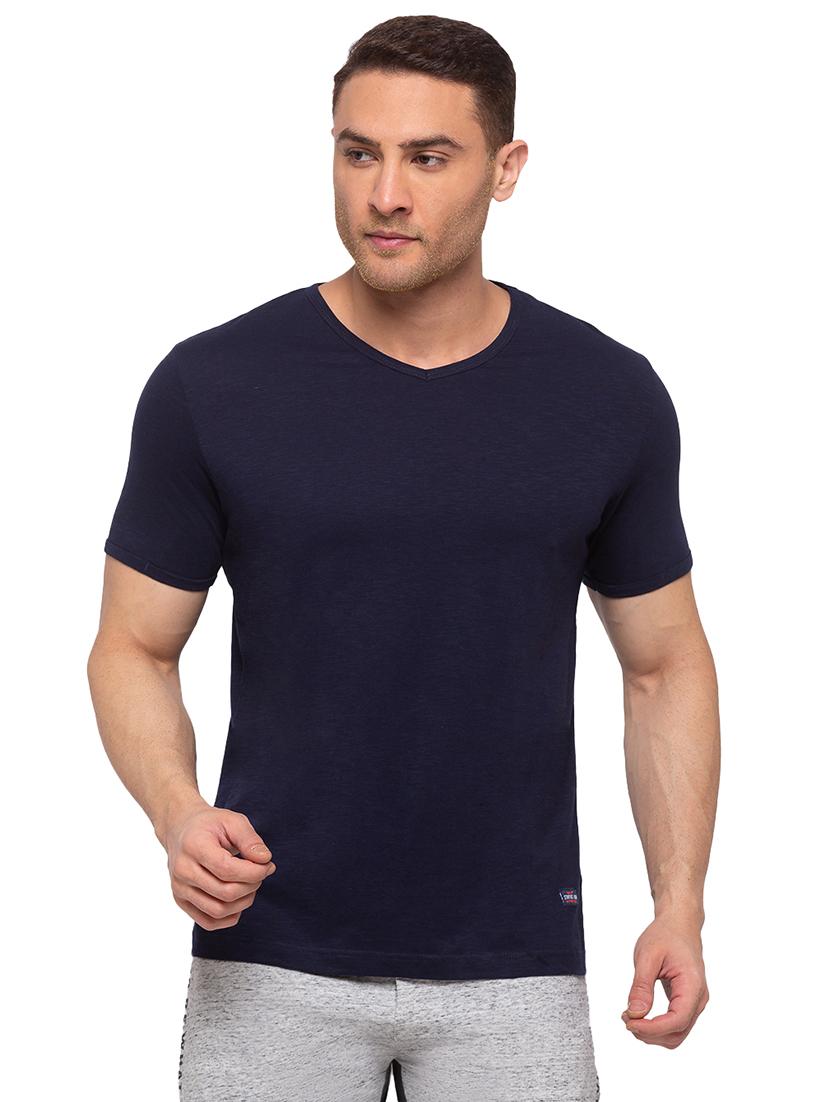 dark blue melange t-shirt - 17904858 - Zoom Image - 0