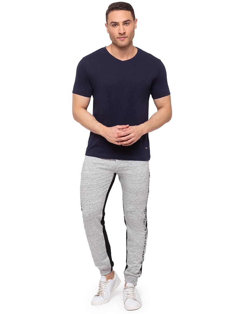 dark blue melange t-shirt - 17904858 - Standard Image - 3
