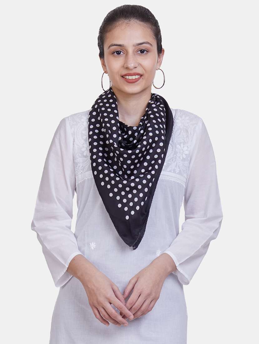 white pure silk scarf