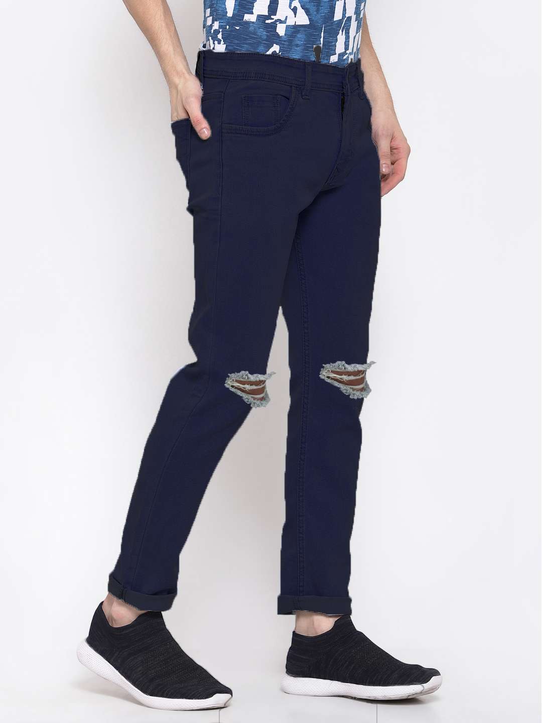 mens slim fit slash knee jeans - 17905904 -  Standard Image - 3