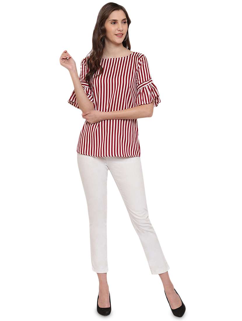 women's straight round neck top - 17906272 -  Standard Image - 3