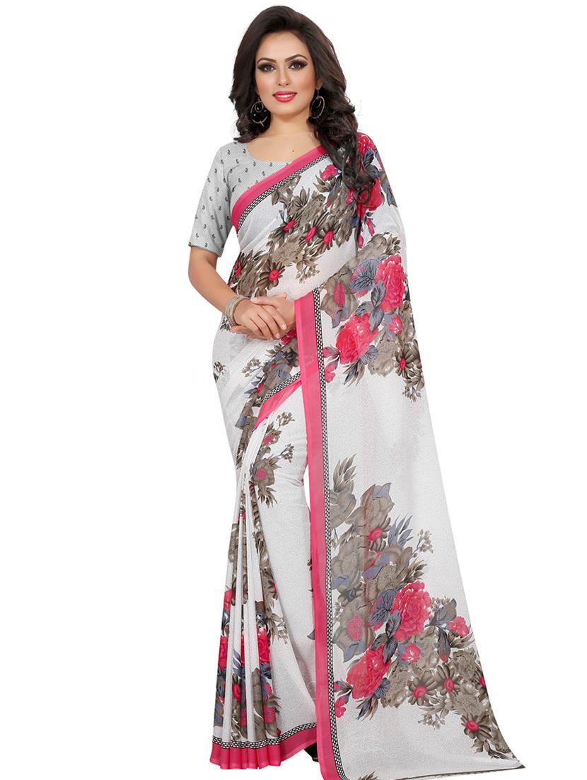 floral printed saree - 17906300 -  Zoom Image - 0