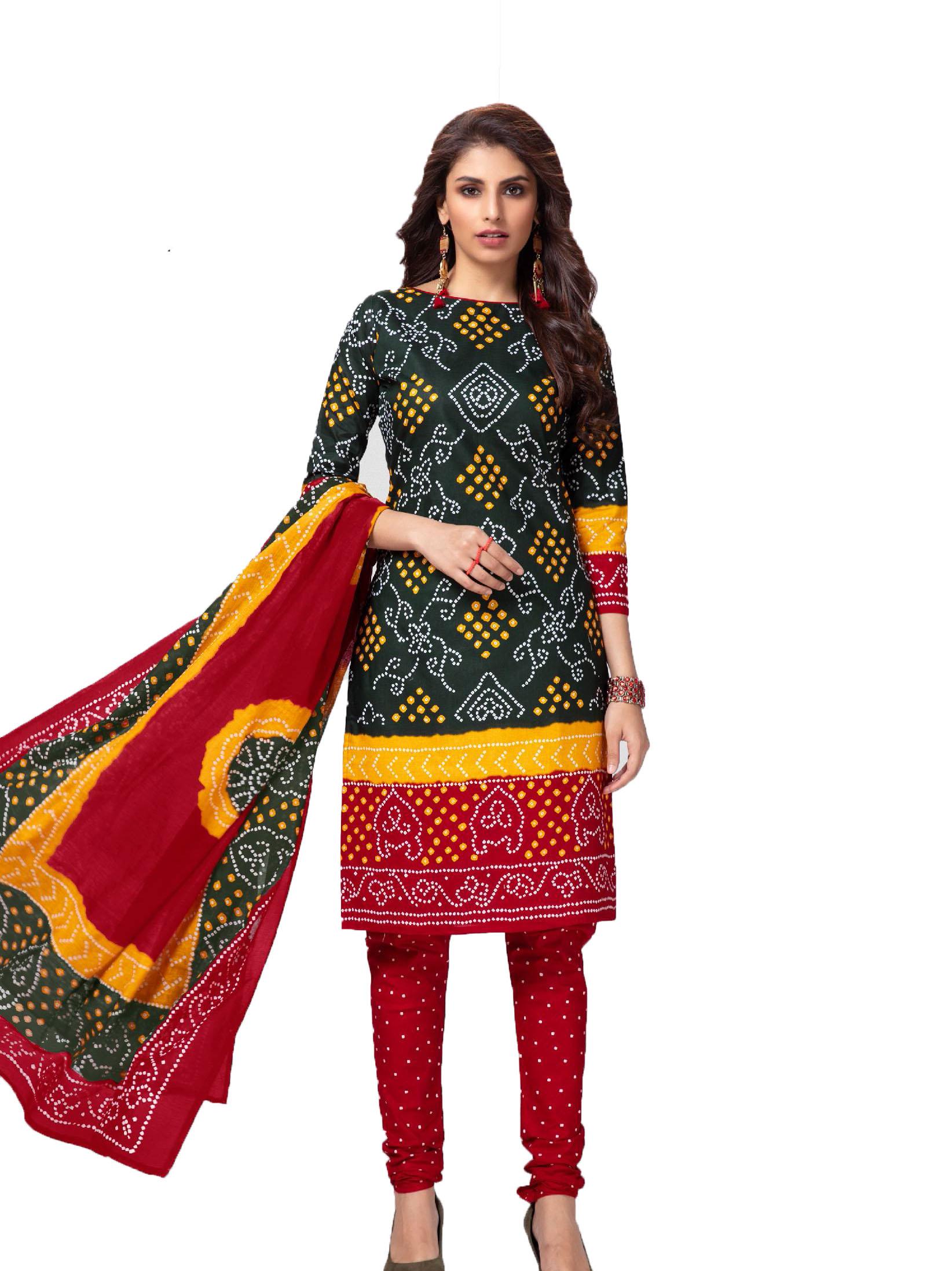 the unstitched dress material is made  - 17906473 -  Zoom Image - 0