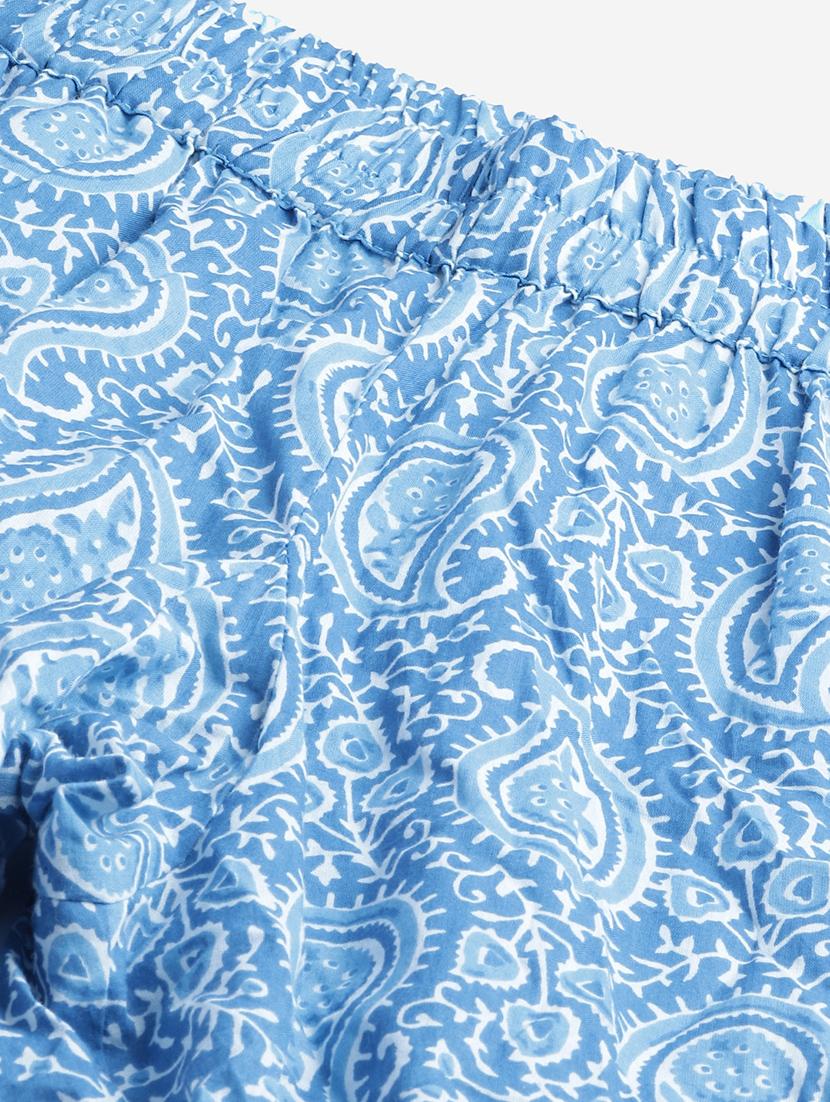 notch neck printed nightwear pajama set - 17906720 - Standard Image - 3