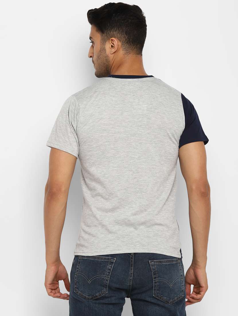 multi colored color block cut & sew t-shirt - 17906796 -  Standard Image - 3