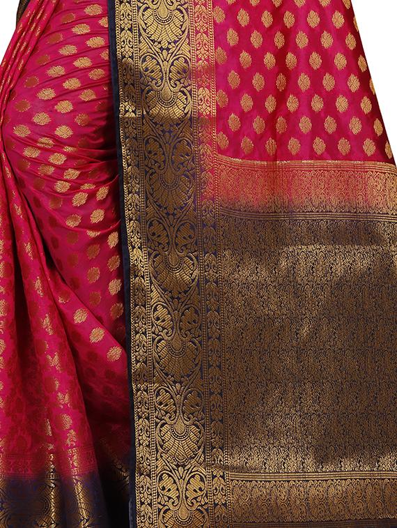 zari work kanjivaram saree with blouse - 17907631 - Standard Image - 3