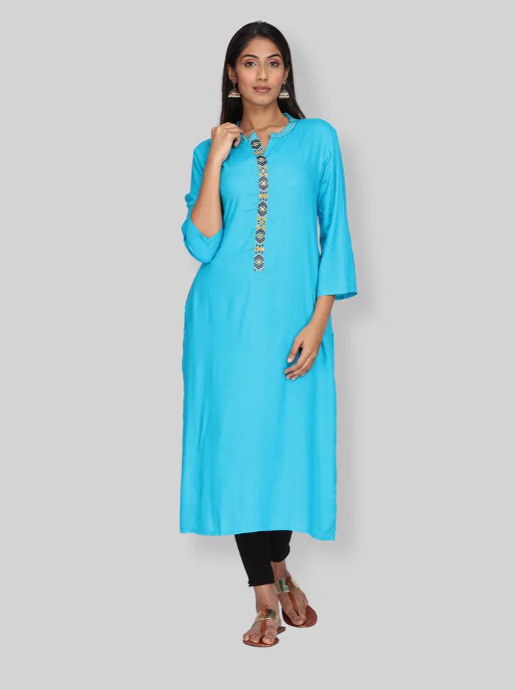 leeve length three-fourth sleeves pattern printed - 17907871 - Zoom Image - 0