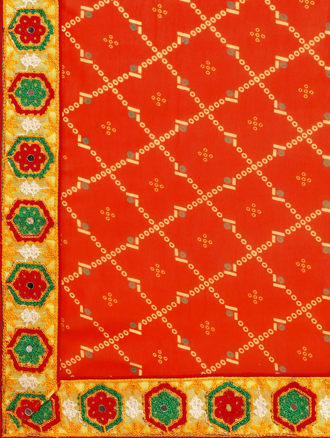 women's solid with work orange colored saree with blouse - 17908153 -  Standard Image - 3