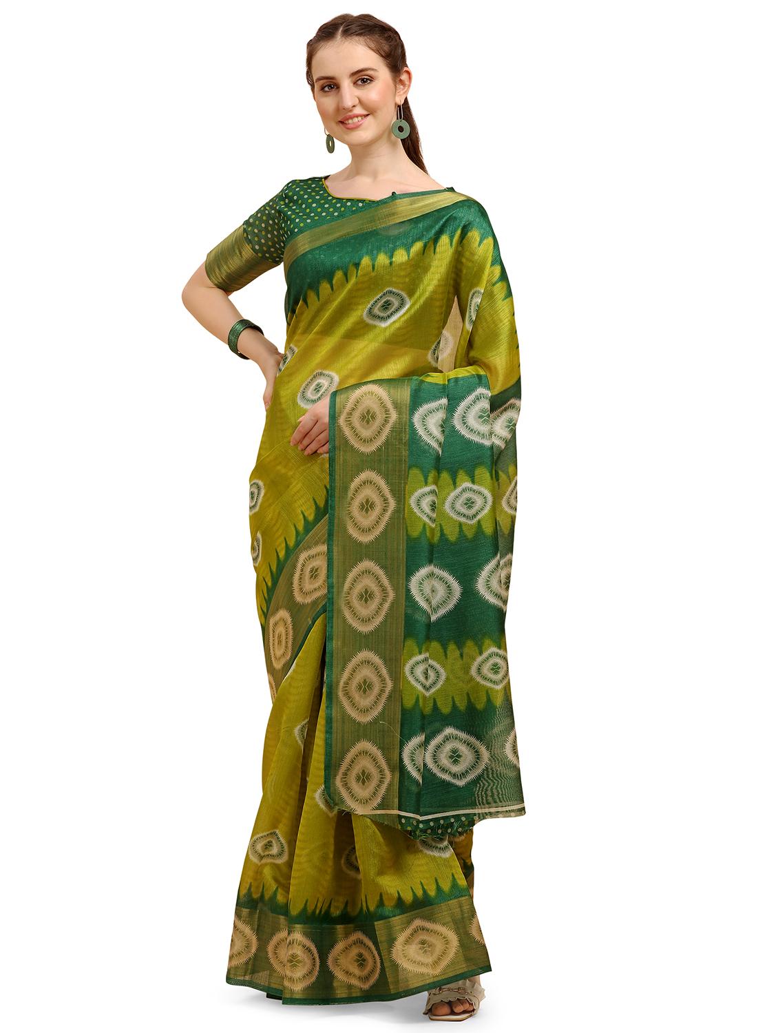 ikat printed saree - 17908167 -  Zoom Image - 0