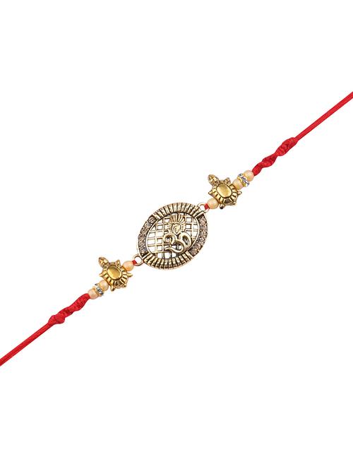 set of 2 thread rakhi with roli chawal and greeting card  - 17909878 -  Standard Image - 0