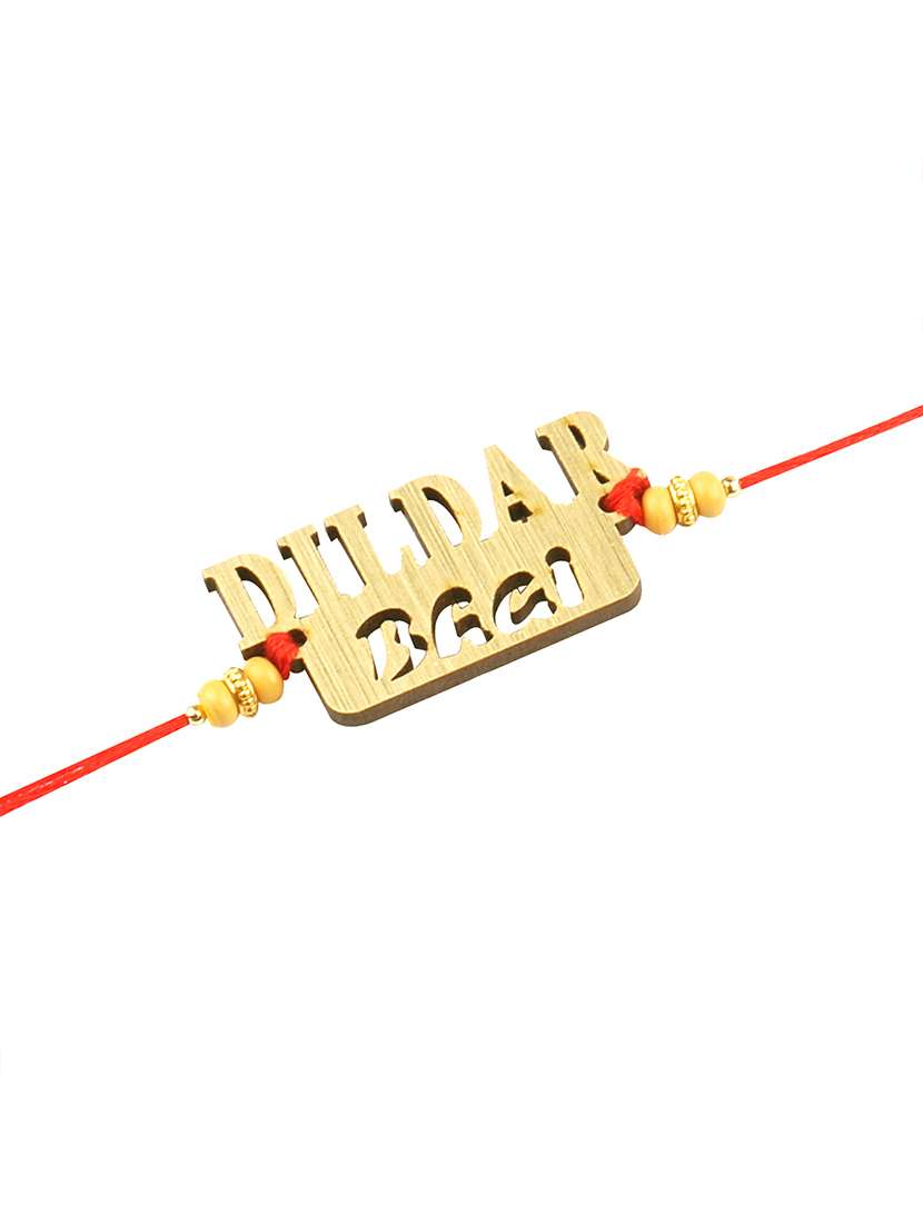 set of 2 thread rakhi with roli chawal and greeting card - 17909887 - Standard Image - 3