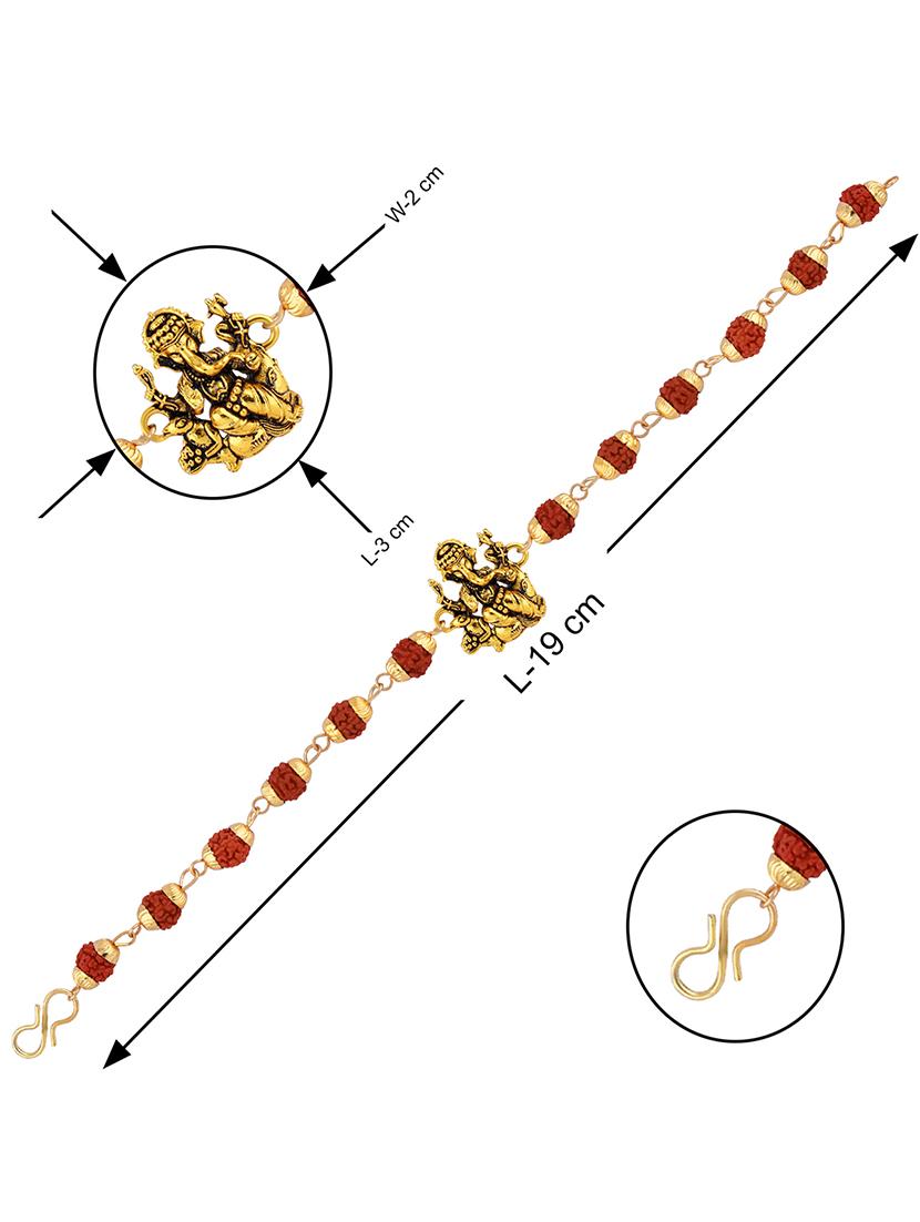 set of 2 rakhi with roli chawal and greeting card - 17909916 - Standard Image - 3