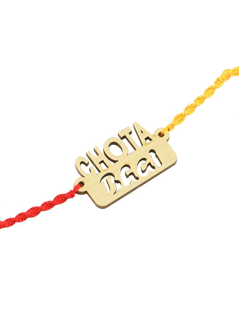 set of 2 rakhi with roli chawal and greeting card - 17909945 - Standard Image - 3