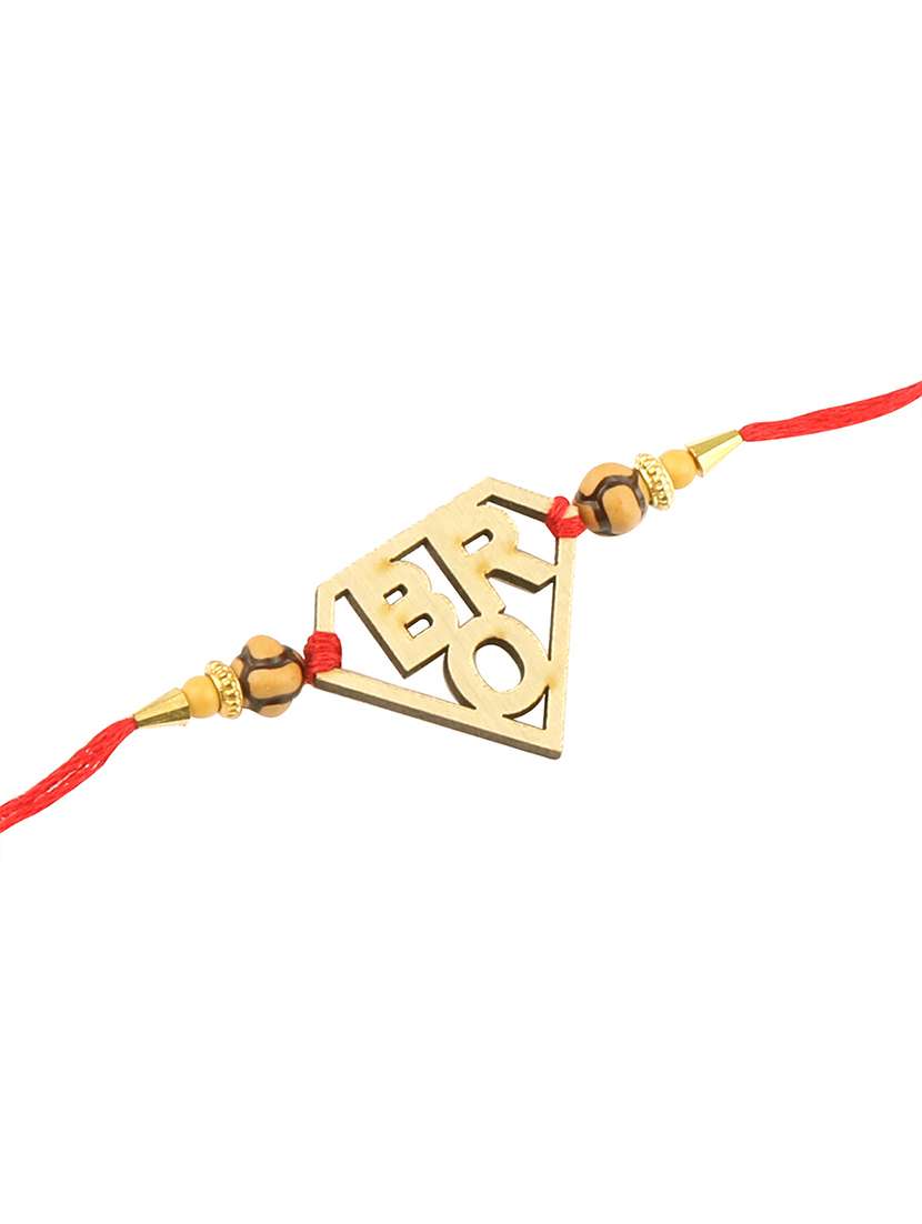 pack of 2 rakhi set with roli chawal & greeting card - 17910007 - Standard Image - 3