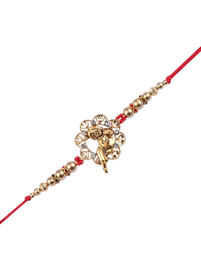 pack of 2 rakhi with roli chawal & greeting card - 17910044 - Standard Image - 3