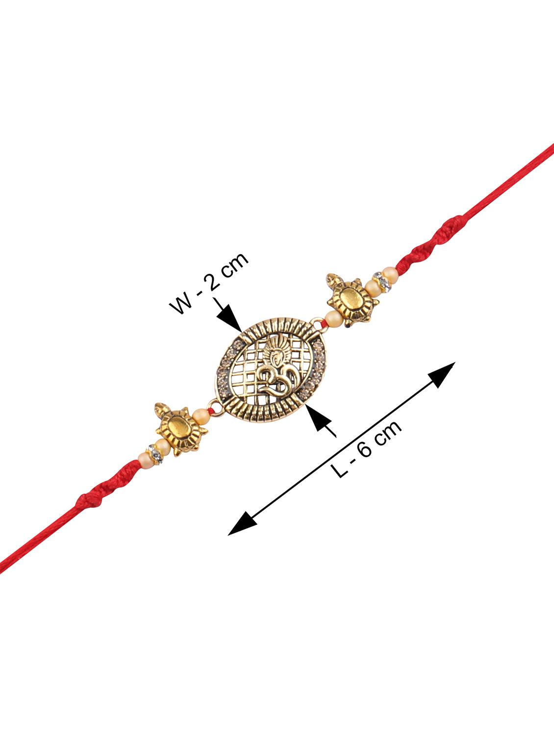 pack of 2 rakhi set with roli chawal, greeting card - 17910217 - Standard Image - 3