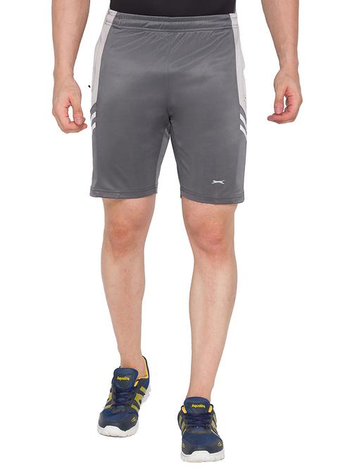 grey side taped shorts - 17911105 -  Standard Image - 0