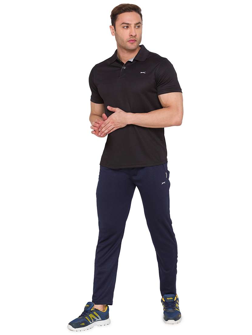 navy blue printed full length track pant - 17911118 - Standard Image - 3