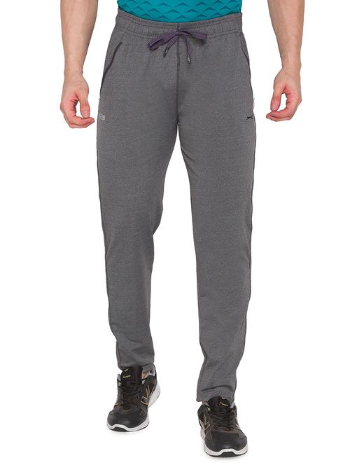 grey solid full length track pant - 17911120 - Standard Image - 0