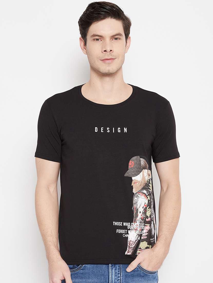 black printed t-shirt - 17912168 - Zoom Image - 0