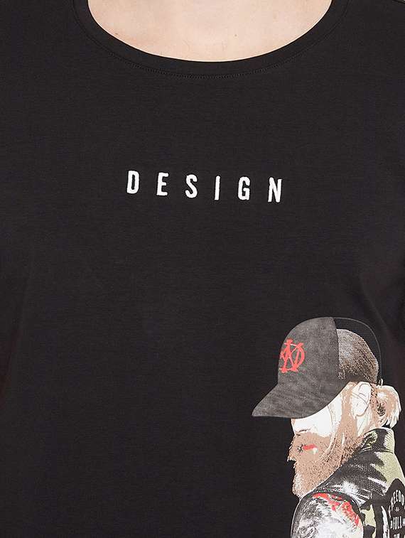 black printed t-shirt - 17912168 - Standard Image - 3