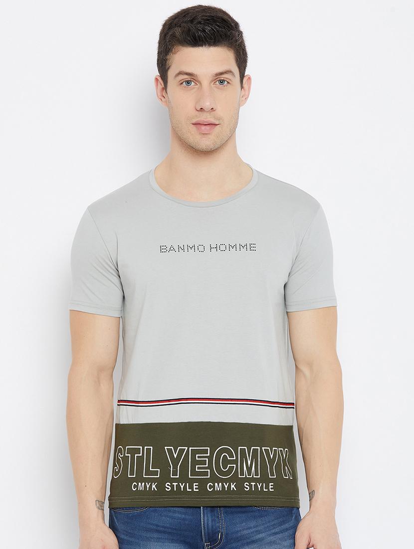 grey printed cut & sew t-shirt - 17912176 - Zoom Image - 0