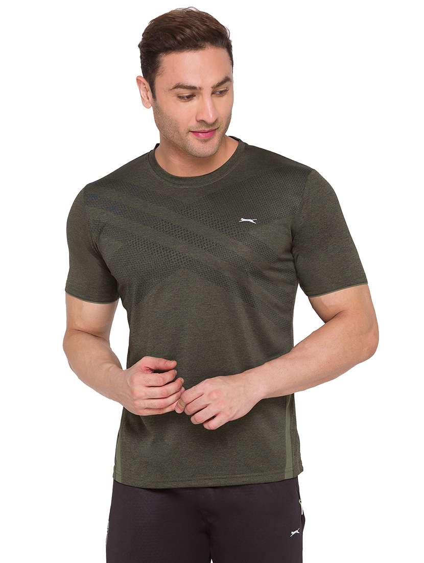 olive green printed t-shirt - 17912871 - Zoom Image - 0