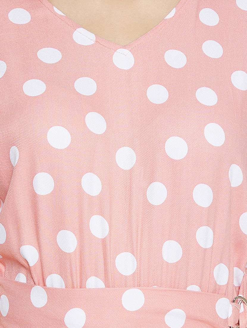 V-neck Polka Dot Jumpsuit - 17913176 -  Standard Image - 3