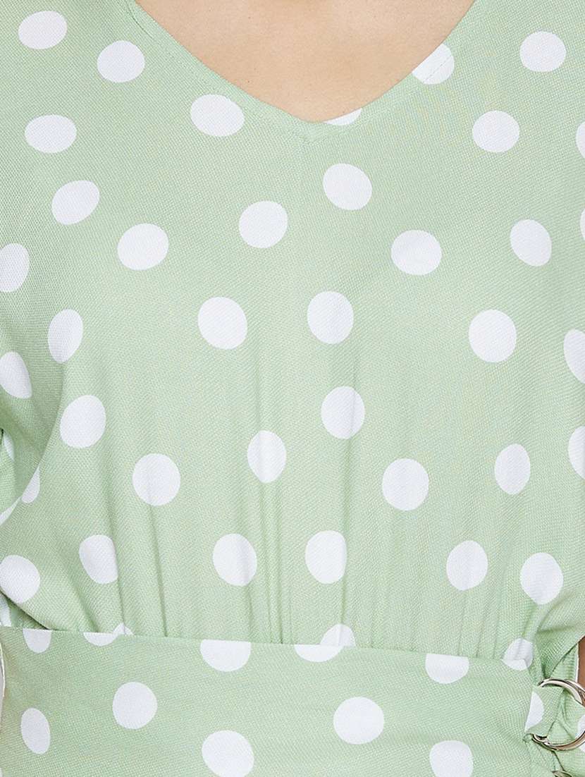 v-neck polka dot  jumpsuit - 17913177 -  Standard Image - 3