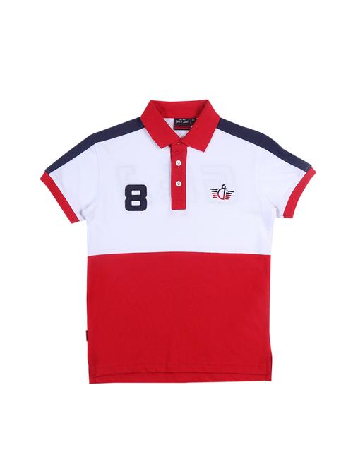 polo neck color block t-shirt - 17916528 - Standard Image - 0