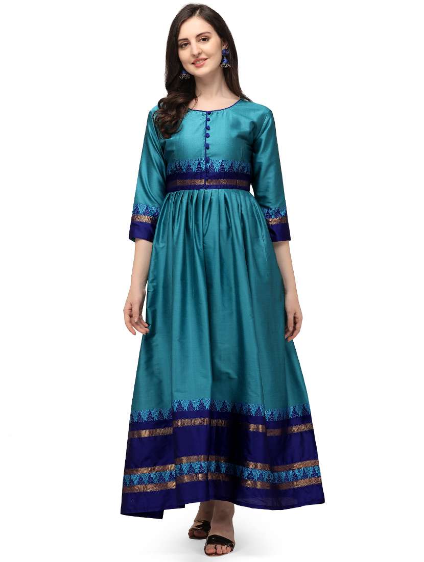 zari work a-line gown - 17916764 - Zoom Image - 0